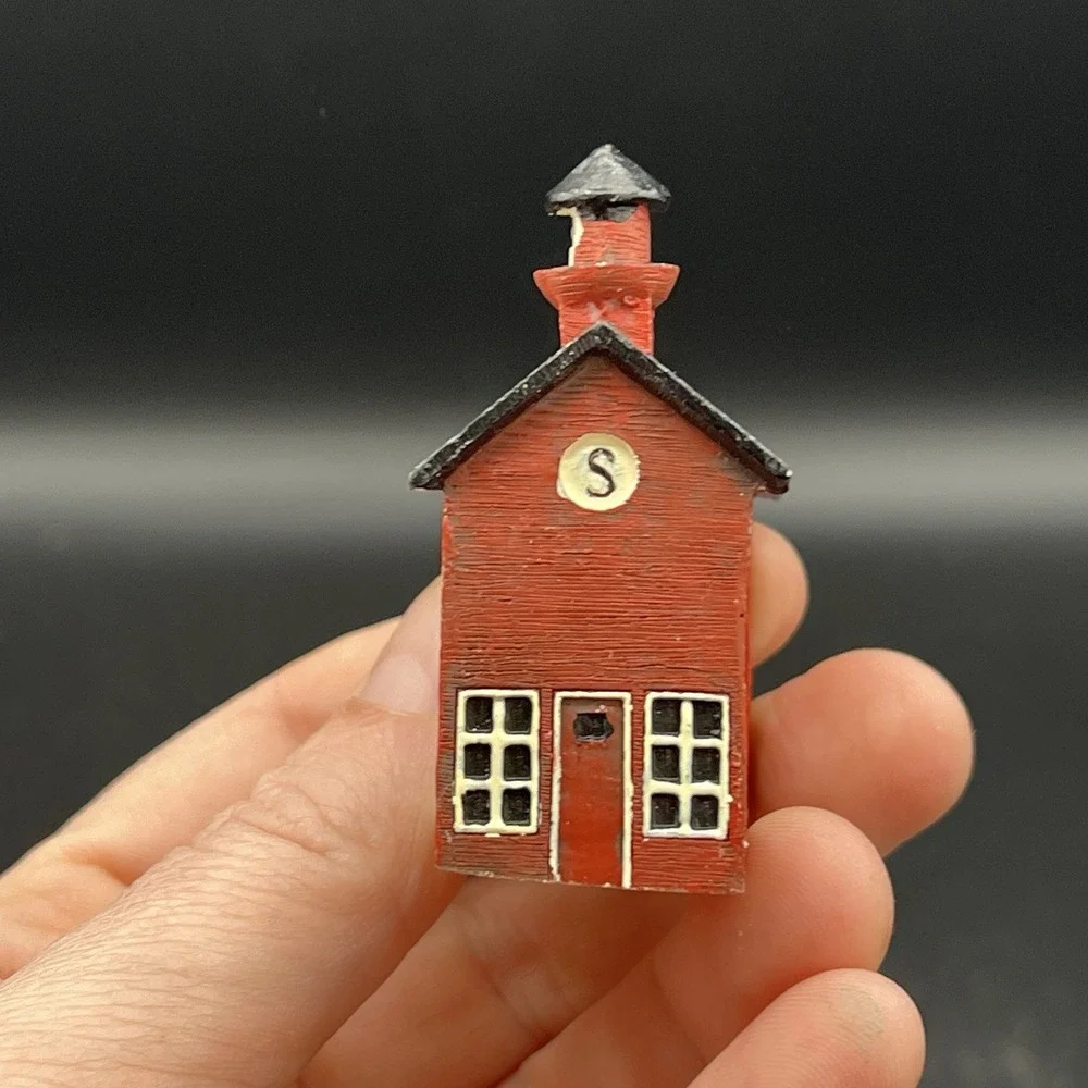 Set of 8 Country Life Barn School House Napkin Rings Brandon House Warren Kimble